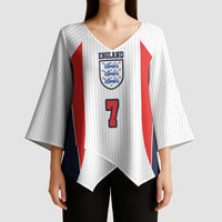 Custom England National Football Kimono Sleeve Blouse Retro Style-Inspired 1998 - Wonder Print Shop