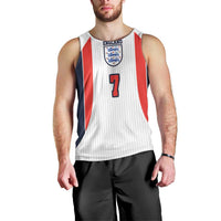 Custom England National Football Men Tank Top Retro Style-Inspired 1998 - Wonder Print Shop