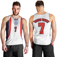 Custom England National Football Men Tank Top Retro Style-Inspired 1998 - Wonder Print Shop