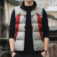 Custom England National Football Sleeveless Puffer Jacket Retro Style-Inspired 1998 - Wonder Print Shop