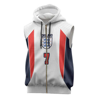 Custom England National Football Sleeveless Zip Hoodie Retro Style-Inspired 1998 - Wonder Print Shop