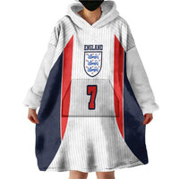Custom England National Football Wearable Blanket Hoodie Retro Style-Inspired 1998 - Wonder Print Shop