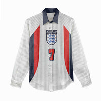 Custom England National Football Women Casual Shirt Retro Style-Inspired 1998 - Wonder Print Shop