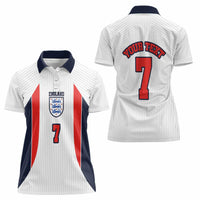 Custom England National Football Women Polo Shirt Retro Style-Inspired 1998 - Wonder Print Shop