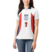Custom England National Football Women Polo Shirt Retro Style-Inspired 1998 - Wonder Print Shop