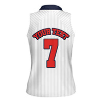 Custom England National Football Women Sleeveless Polo Shirt Retro Style-Inspired 1998 - Wonder Print Shop