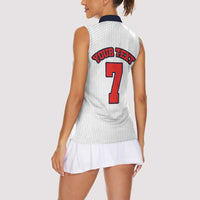 Custom England National Football Women Sleeveless Polo Shirt Retro Style-Inspired 1998 - Wonder Print Shop