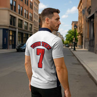 Custom England National Football Zipper Polo Shirt Retro Style-Inspired 1998 - Wonder Print Shop