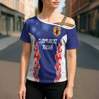 Custom Japan National Football Cross Shoulder Shirt Retro Style-Inspired 1998 - Wonder Print Shop