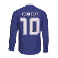 Custom Japan National Football Long Sleeve Button Shirt Retro Style-Inspired 1998 - Wonder Print Shop