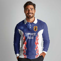 Custom Japan National Football Long Sleeve Polo Shirt Retro Style-Inspired 1998 - Wonder Print Shop