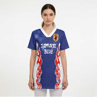Custom Japan National Football Scrub Top Retro Style-Inspired 1998 - Wonder Print Shop