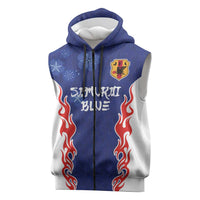 Custom Japan National Football Sleeveless Zip Hoodie Retro Style-Inspired 1998 - Wonder Print Shop