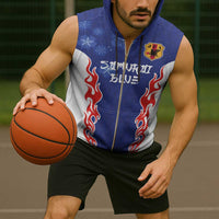 Custom Japan National Football Sleeveless Zip Hoodie Retro Style-Inspired 1998 - Wonder Print Shop