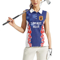 Custom Japan National Football Women Sleeveless Polo Shirt Retro Style-Inspired 1998 - Wonder Print Shop