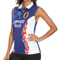 Custom Japan National Football Women Sleeveless Polo Shirt Retro Style-Inspired 1998 - Wonder Print Shop