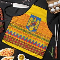 Romania Merry Christmas Apron Romania Emblem Traditional Folk Art - Wonder Print Shop