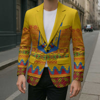 Romania Merry Christmas Blazer Romania Emblem Traditional Folk Art - Wonder Print Shop