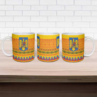 Romania Merry Christmas Ceramic Mug Romania Emblem Traditional Folk Art - Wonder Print Shop