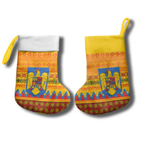 Romania Merry Christmas Stocking Romania Emblem Traditional Folk Art - Wonder Print Shop