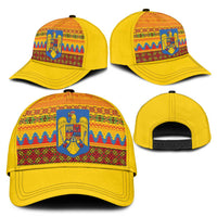 Romania Merry Christmas Classic Cap Romania Emblem Traditional Folk Art - Wonder Print Shop
