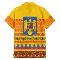 Romania Merry Christmas Family Matching Puletasi and Hawaiian Shirt Romania Emblem Traditional Folk Art - Wonder Print Shop