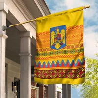 Romania Merry Christmas Garden Flag Romania Emblem Traditional Folk Art - Wonder Print Shop