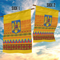 Romania Merry Christmas Garden Flag Romania Emblem Traditional Folk Art - Wonder Print Shop
