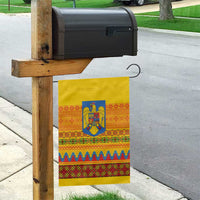 Romania Merry Christmas Garden Flag Romania Emblem Traditional Folk Art - Wonder Print Shop