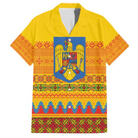 Romania Merry Christmas Hawaiian Shirt Romania Emblem Traditional Folk Art - Wonder Print Shop