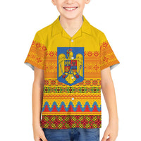 Romania Merry Christmas Hawaiian Shirt Romania Emblem Traditional Folk Art - Wonder Print Shop