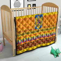 Romania Merry Christmas Quilt Romania Emblem Traditional Folk Art - Wonder Print Shop