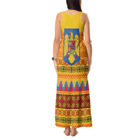 Romania Merry Christmas Tank Maxi Dress Romania Emblem Traditional Folk Art - Wonder Print Shop