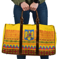 Romania Merry Christmas Travel Bag Romania Emblem Traditional Folk Art - Wonder Print Shop