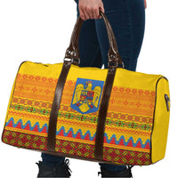 Romania Merry Christmas Travel Bag Romania Emblem Traditional Folk Art - Wonder Print Shop
