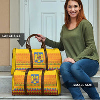 Romania Merry Christmas Travel Bag Romania Emblem Traditional Folk Art - Wonder Print Shop