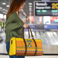 Romania Merry Christmas Travel Bag Romania Emblem Traditional Folk Art - Wonder Print Shop