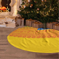 Romania Merry Christmas Tree Skirt Romania Emblem Traditional Folk Art - Wonder Print Shop