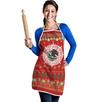 Mexico Merry Christmas Apron Mexican Cultural Emblem Xmas Style - Wonder Print Shop
