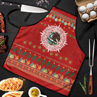 Mexico Merry Christmas Apron Mexican Cultural Emblem Xmas Style - Wonder Print Shop