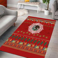 Mexico Merry Christmas Area Rug Mexican Cultural Emblem Xmas Style - Wonder Print Shop