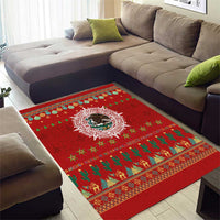 Mexico Merry Christmas Area Rug Mexican Cultural Emblem Xmas Style - Wonder Print Shop