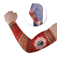 Mexico Merry Christmas Arm Sleeves Mexican Cultural Emblem Xmas Style - Wonder Print Shop