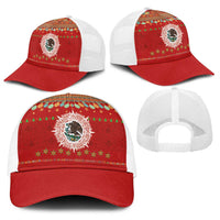 Mexico Merry Christmas Baseball Net Cap Mexican Cultural Emblem Xmas Style - Wonder Print Shop