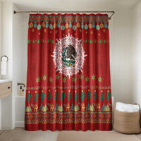 Mexico Merry Christmas Bathroom Set Mexican Cultural Emblem Xmas Style - Wonder Print Shop