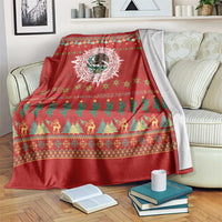 Mexico Merry Christmas Blanket Mexican Cultural Emblem Xmas Style - Wonder Print Shop