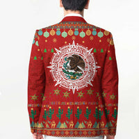 Mexico Merry Christmas Blazer Mexican Cultural Emblem Xmas Style - Wonder Print Shop