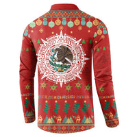 Mexico Merry Christmas Button Sweatshirt Mexican Cultural Emblem Xmas Style - Wonder Print Shop