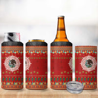 Mexico Merry Christmas 4 in 1 Can Cooler Tumbler Mexican Cultural Emblem Xmas Style - Wonder Print Shop