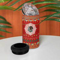 Mexico Merry Christmas 4 in 1 Can Cooler Tumbler Mexican Cultural Emblem Xmas Style - Wonder Print Shop